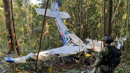 Lugar de accidente de la avioneta en el Guaviare.