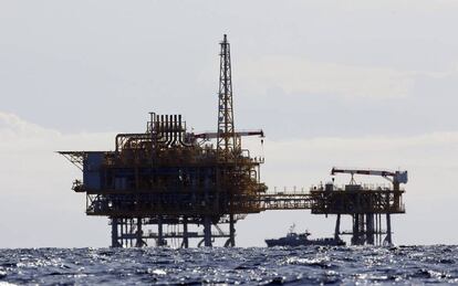 Plataforma del almacén de gas Castor, a 20 kilómetros de Vinaroz.