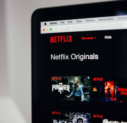 Uso de Netflix en un portátil