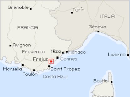 Incendio en Frejus, Francia