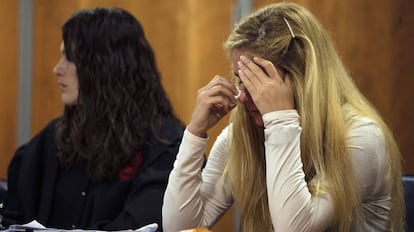 La modelo eslovaca María Kukucova, durante el juicio.