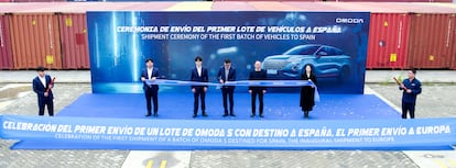 Imagen del primer envío de Chery a España.