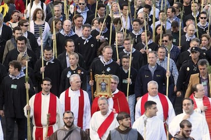 Alberto Fabra y Sonia Castedo en la romería de la Santa Faz.
