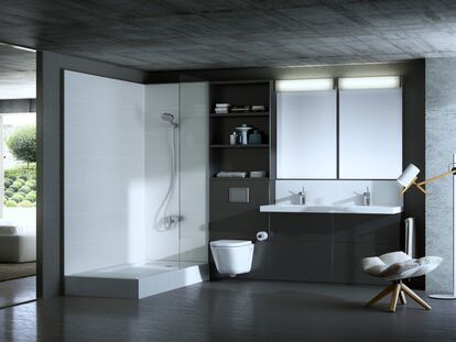 Un baño en un día