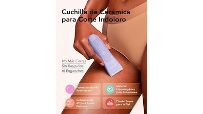 Depiladora sobre fondo blanco.