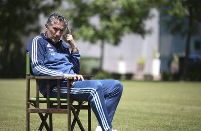 Edgardo Bauza, seleccionador argentino, durante una entrevista.