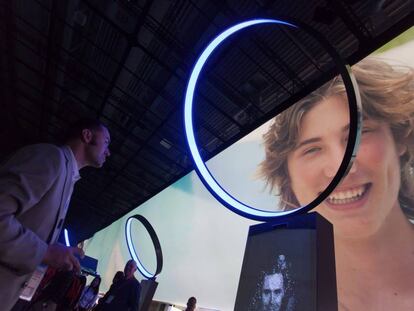 Demostración de realidad virtual en el pabellón de Samsung del IFA 2017.