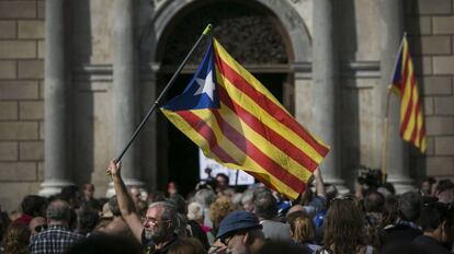 Concentraci&oacute;n en la Plaza Sant jaume, Barcelona.