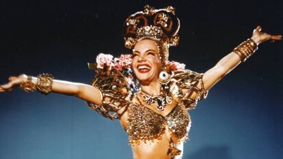 La cantante brasileña Carmen Miranda.