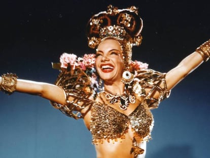 La cantante brasileña Carmen Miranda.