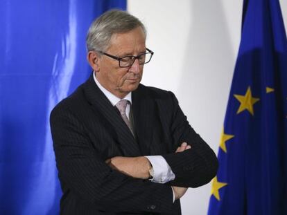 El presidente Jean-Claude Juncker, en la sede de la Comisión en Bruselas.