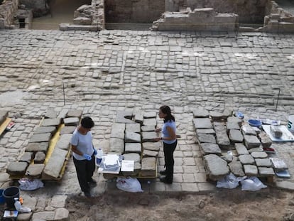 Excavacions en el Born de Barcelona.