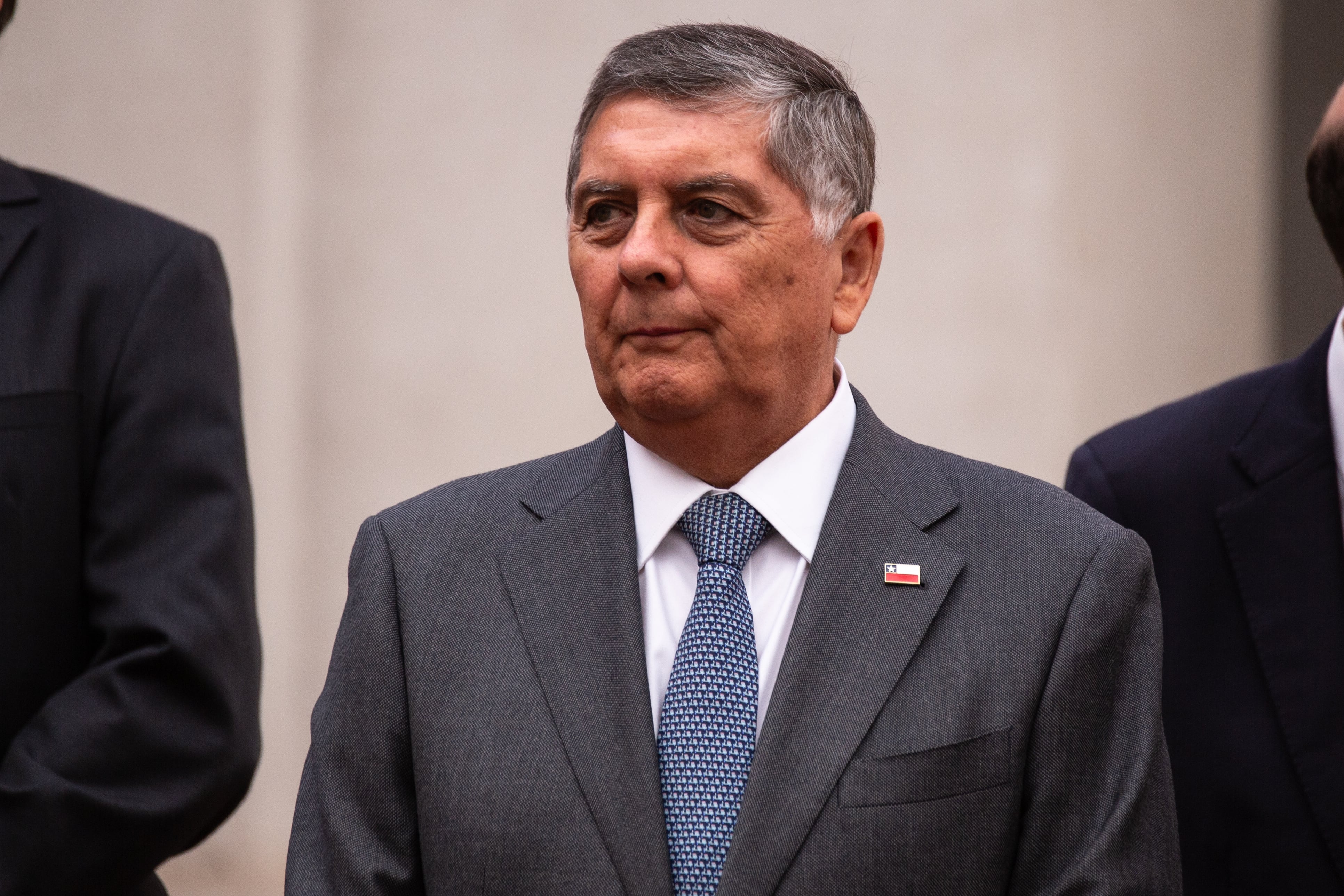 Claudio Alvarado no Palácio La Moneda, em Santiago, no dia 12 de março.