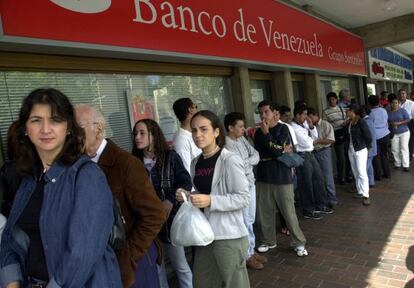 Clientes de la filial venezolana de Banco Santander
