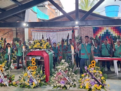 Funeral del líder indígena del pueblo Nasa del Putumayo, Phanor Guazaquillo asesinado el domingo 3 de diciembre en Puerto Asís (Colombia).