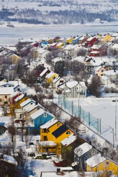 Casas de colores en Kirkenes.