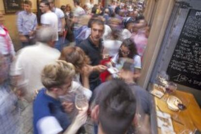 Los bares de la calle del Laurel, en Logroño.