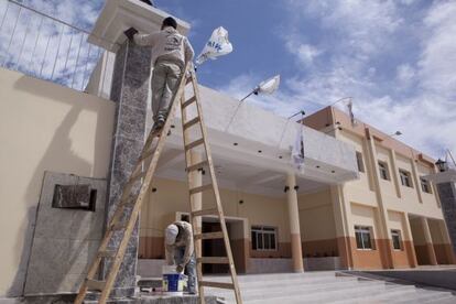 La escuela que está construyendo la organización kirchnerista Tupac Amaru en San Salvador de Jujuy.