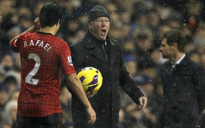 Ferguson, durante un partido del United.