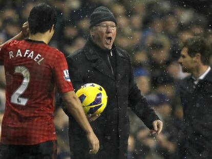 Ferguson, durante un partido del United.