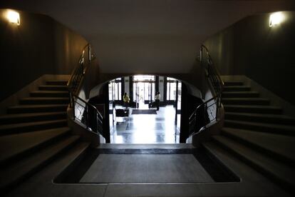 Entrada al edificio España, el 3 de septiembre de 2015.