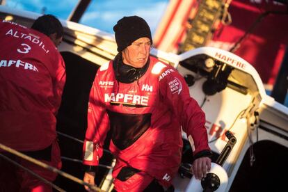 T&aacute;mara Echegoyen durante la Fastnet Race en agosto de 2017.