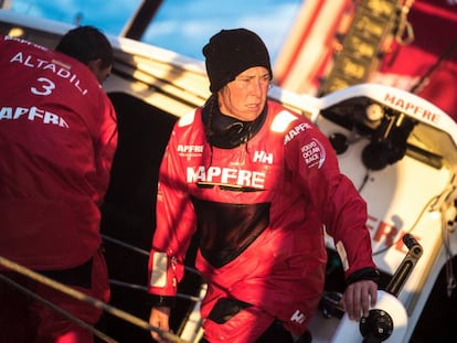 T&aacute;mara Echegoyen durante la Fastnet Race en agosto de 2017.