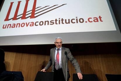 Santiago Vidal en la presentaci&oacute; de la Constituci&oacute; catalana. 