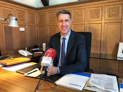 El alcalde de Badalona, Xavier García Albiol, este lunes en Badalona.