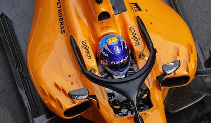 Fernando Alonso, durante el gran premio de Fórmula 1 de Azerbaijan el pasado 29 de abril.