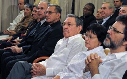 El presidente cubano, Raúl Castro, en la inauguración del nuevo seminario católico de La Habana.
