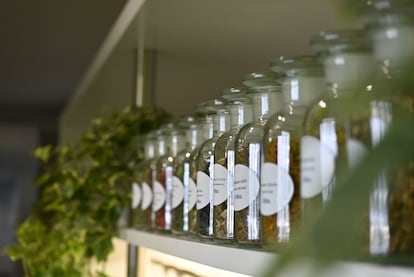 En Nutreco exploran combinaciones de metabolitos secundarios de plantas, mezclas diseñadas para actuar sobre funciones fisiológicas clave en los animales. En la imagen, 'dormitorio' de especies vegetales.