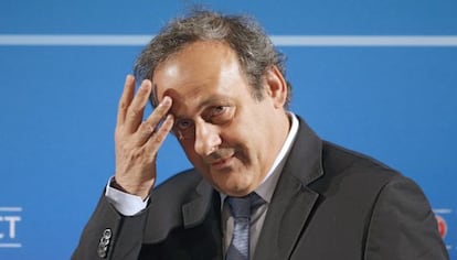 Platini en un acto de la UEFA en febrero de 2014.