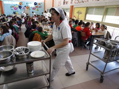 Comedor de un colegio público de San Sebastián de los Reyes. 