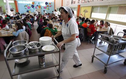Comedor de un colegio público de San Sebastián de los Reyes.