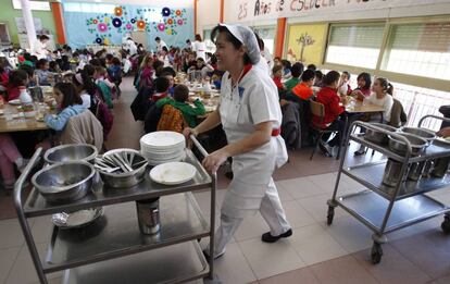 Comedor de un colegio público de San Sebastián de los Reyes. 