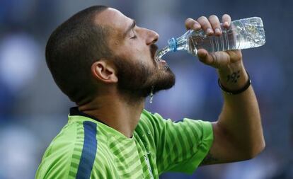 Leonardo Bonucci ayer en el Olympiastadion