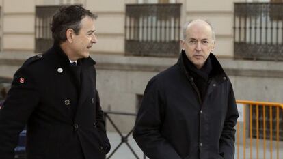 Felipe Benjumea a su llegada a la Audiencia Nacional para declarar ante el juez.