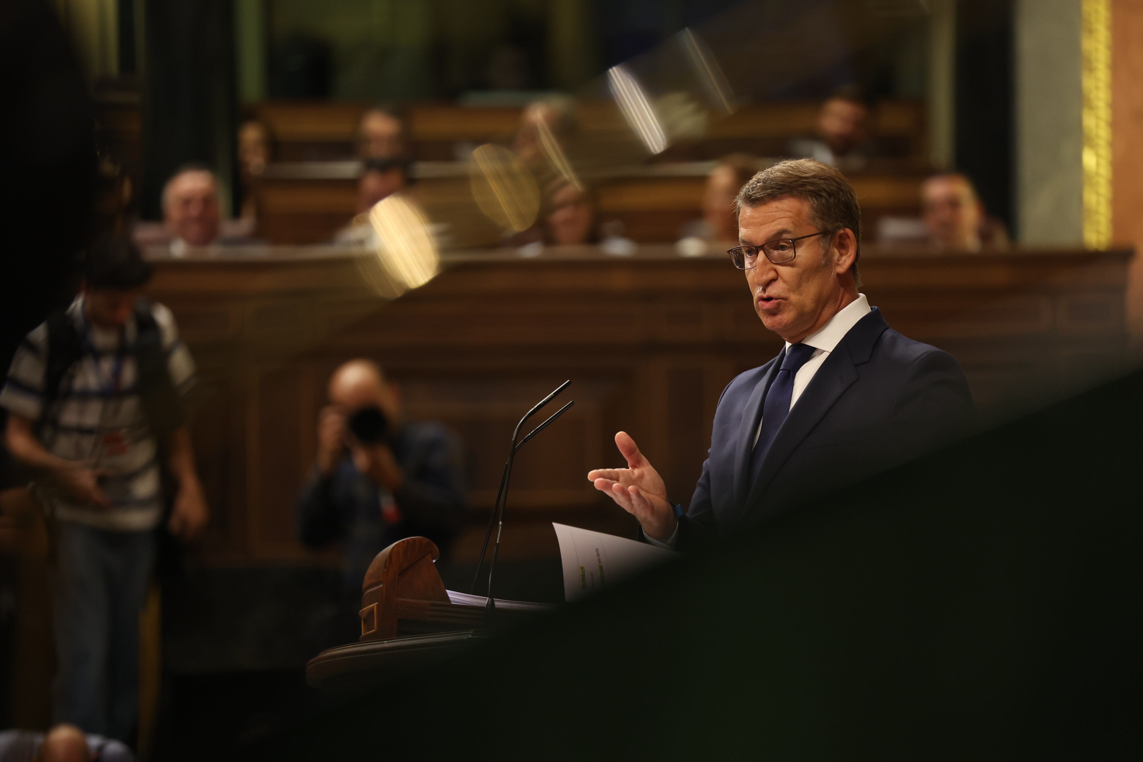 Feijóo interviene en la primera jornada del debate de investidura.