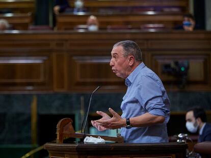 El diputado Joan Baldoví, impulsor de la  propuesta, esta semana en el Congreso.