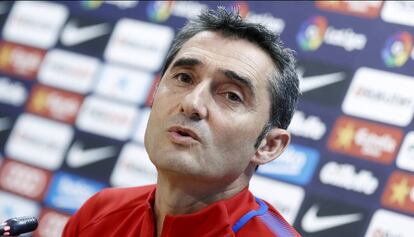 Valverde, durante la rueda de prensa. 