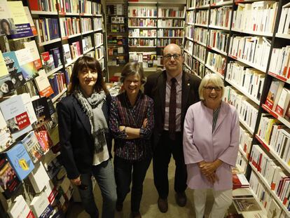 De izquierda a derecha: Valeria Ciompi (Alianza), Anne-Solange Noble (Gallimard), Giuseppe Laterza (Laterza) y Petra Hardt (Suhrkamp).