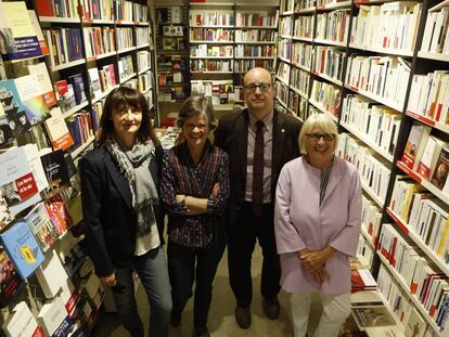 De izquierda a derecha: Valeria Ciompi (Alianza), Anne-Solange Noble (Gallimard), Giuseppe Laterza (Laterza) y Petra Hardt (Suhrkamp).