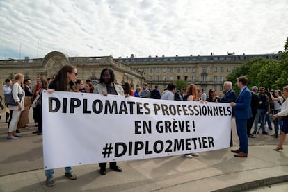 Huelga diplomaticos franceses