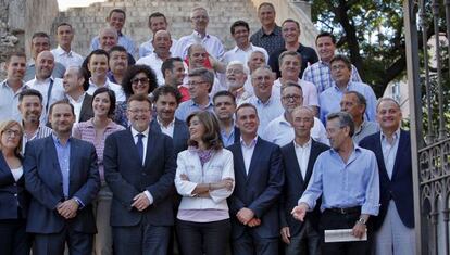 Foto de familia del comité territorial del PSPV.