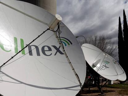 Antenas de telecomunicaciones de Cellnex en Madrid.