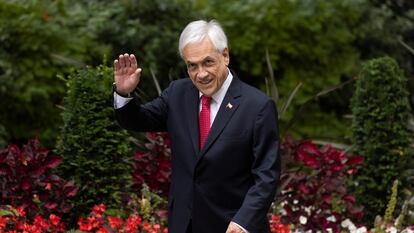 Sebastián Piñera durante una visita oficial a Inglaterra, en septiembre de 2021.