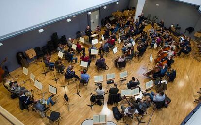 Ensayo de la Real Orquesta Sinfónica de Sevilla.