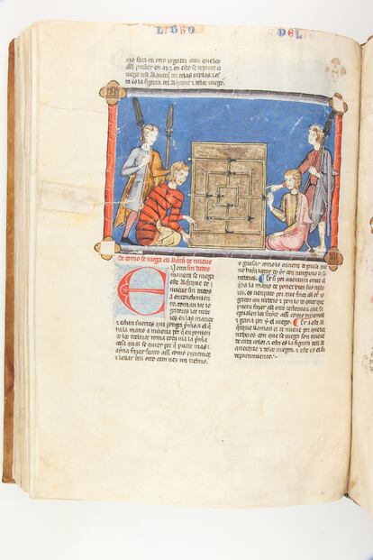 Una de las ilustraciones del “Libro del ajedrez, dados y tablas”, de Alfonso X el Sabio (1283).