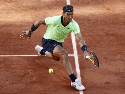 Rafael Nadal, durante las semifinales ante Djokovic.
